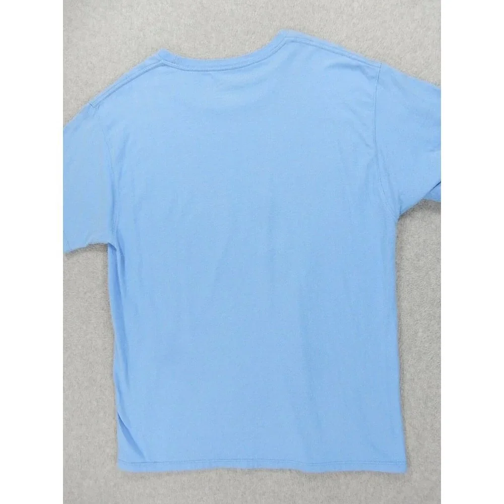 Champion Chest Logo Short Sleeve Crew Tee Shirt (Mens Medium) Sky‎ Blue - Picture 9 of 9